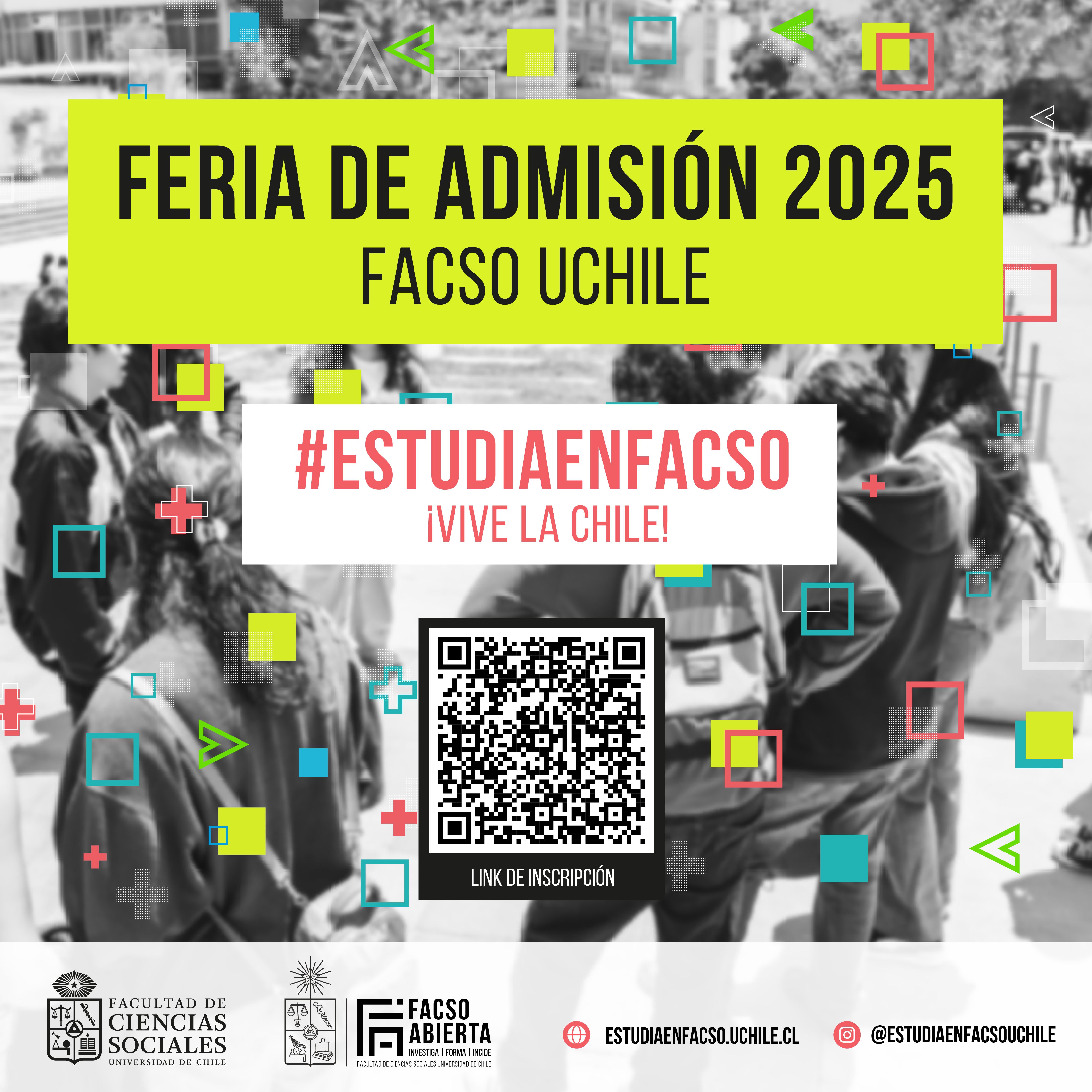 Feria de Admisión 2025 FACSO UChile.